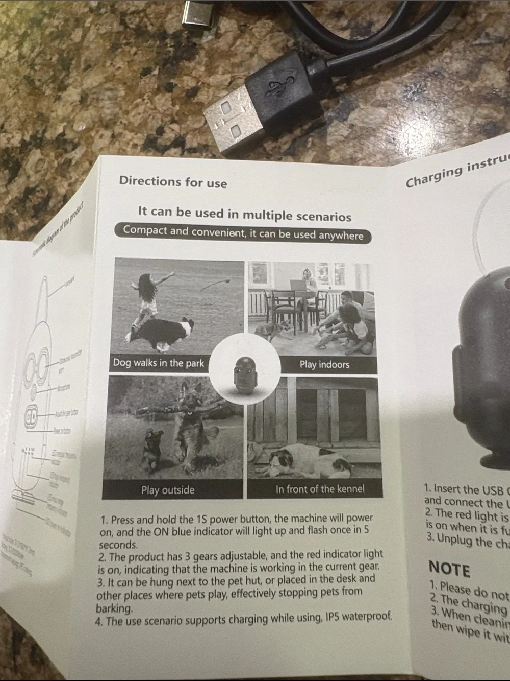 Ultrasonic Bark Arrester - Black - Keep the Dog Quiet